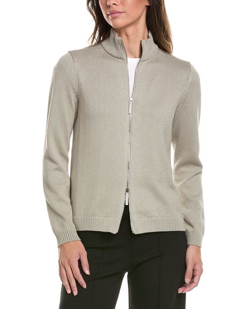 Fitted Silk-Blend Bomber Jacket
