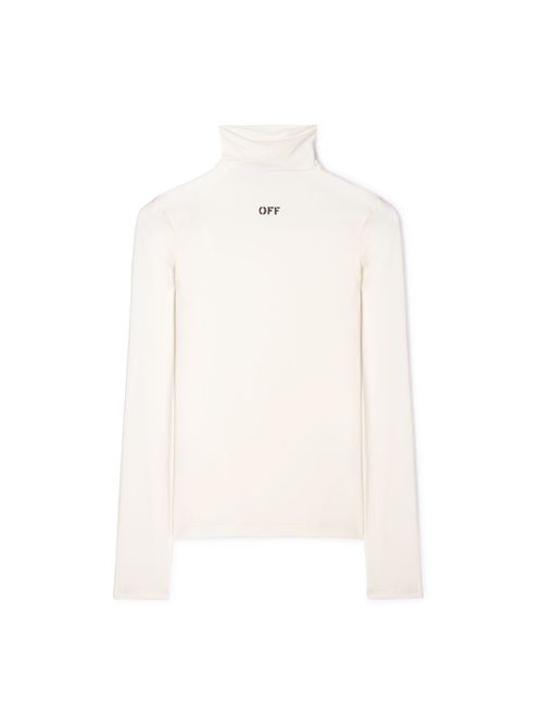 White Off Stamp Second Skin L/s Turtleneck - Female T