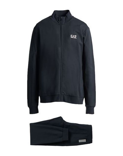 Ea7 Man Tracksuit Midnight blue Size 3XL Cotton, Elastane