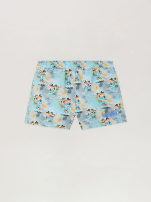 Aop Tie Dye Short Beachwear Kids  Blu Bimbo/ Baby Blue