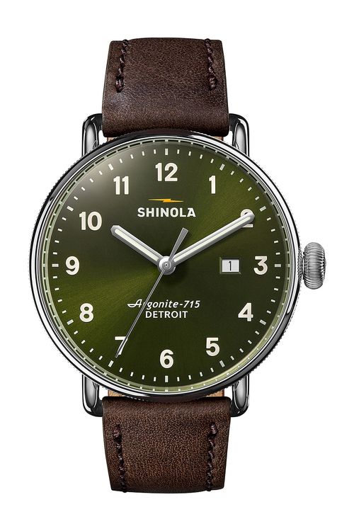Shinola Canfield in Dark Olive - Olive. a