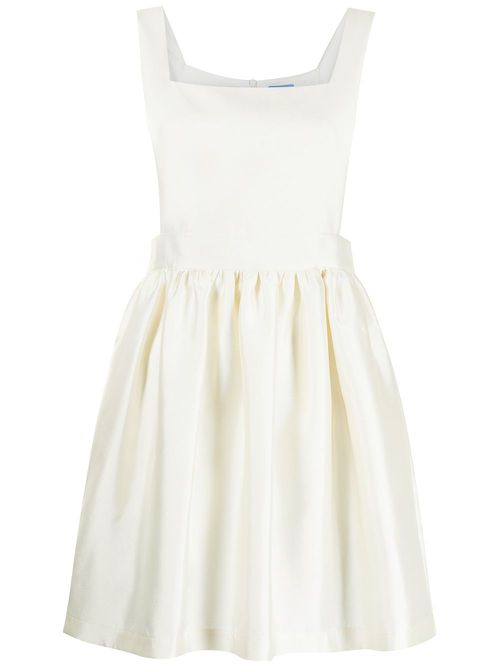 Sleeveless flared mini dress - White