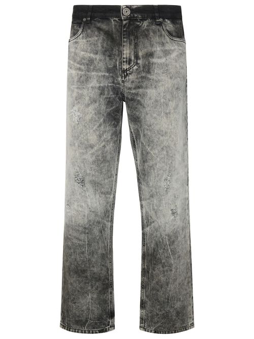Gray Cotton Jeans