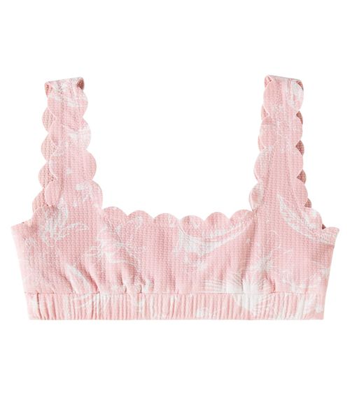 Palm Springs floral bikini top