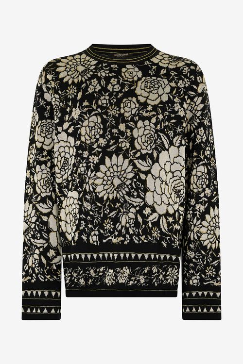 Floral Wool-blend Sweater