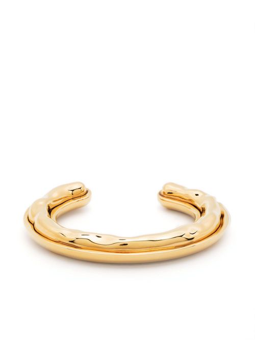 Polished-finish cuff bracelet - Gold