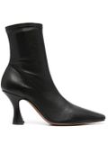 Ran 85mm leather ankle boots - Black