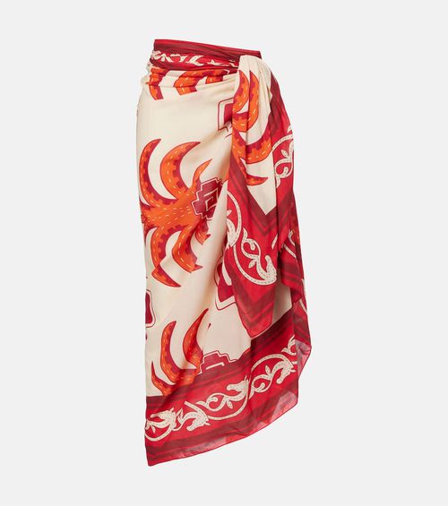 Cotton printed beach cover-up