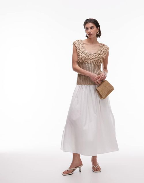Other Stories | & Other Stories knit top with fringed neckline in gold | Realry Other Stories | & Other Stories knit top with fringed neckline in gold | Realry