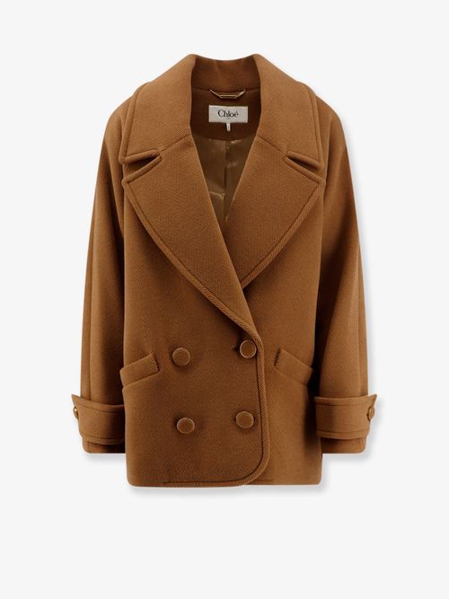 Double-Breasted Wool Coat — Brown