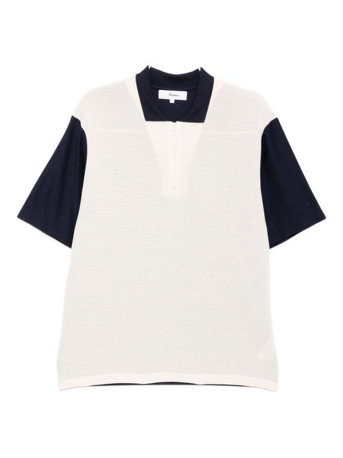 Zip-up polo shirt - Blue