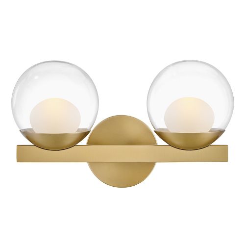 Lacquered Brass LED Bathroom Vanity Light from the Sunni Collection