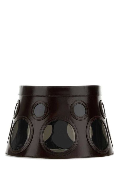 Prada Leather Visor Hat
