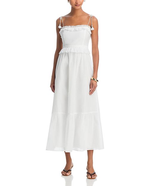 Ruffle Lace Midi Dress - Exclusive