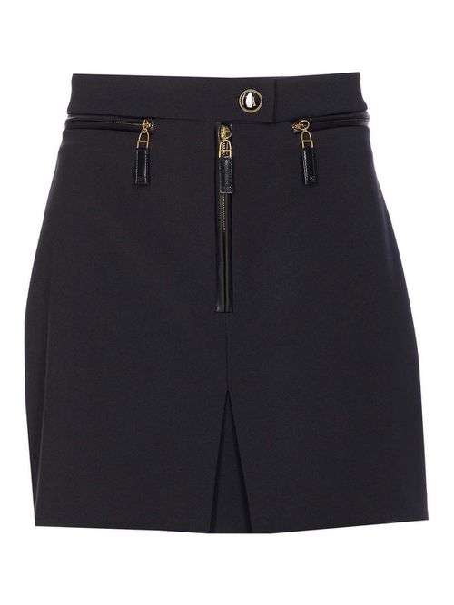 Black Logo Mini Skirt