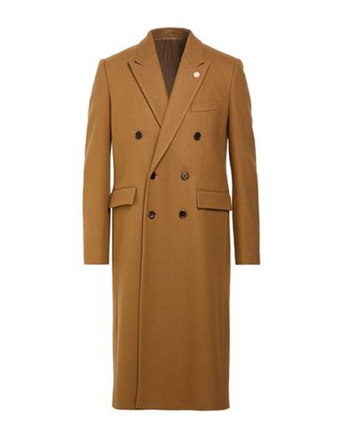 Man Coat Camel Size 38 Virgin Wool, Polyamide