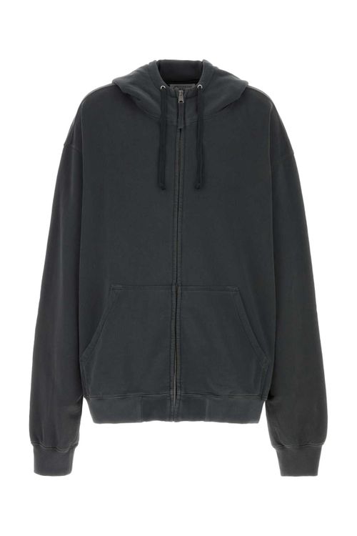 Cotton Zip Hoodie Jacket — Charcoal