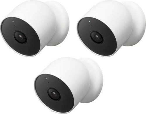 Nest Cam 3 Pack Indoor/Outdoor Wire Free Security Cameras - Snow
