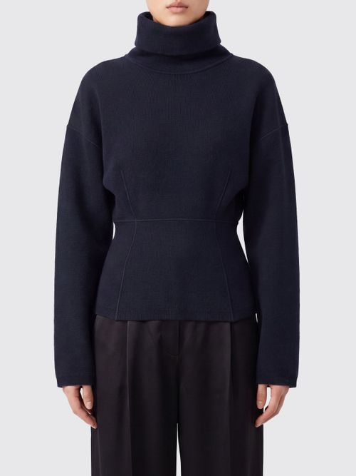 ALAÏA Slim-Fit Turtleneck Jumper in Silk Blend with Dropped Shoulders