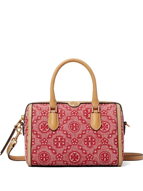 T Monogram Denim Petite Barrel Bag