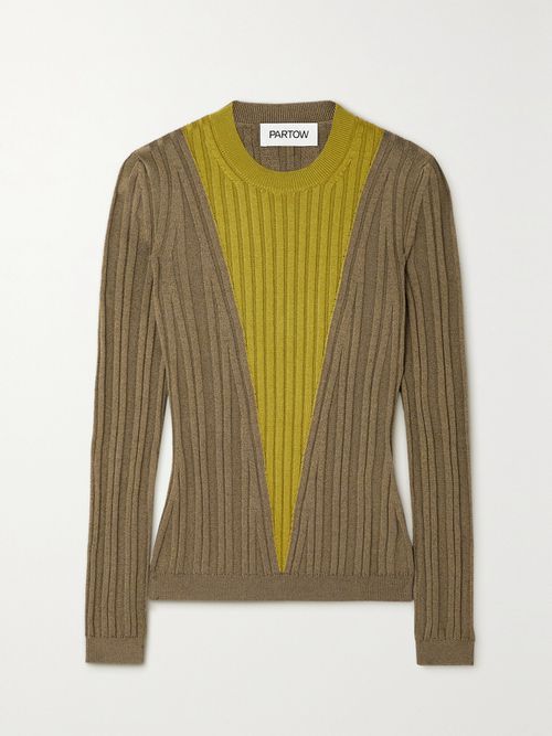 Kira Ribbed Cotton-blend Sweater - Brown