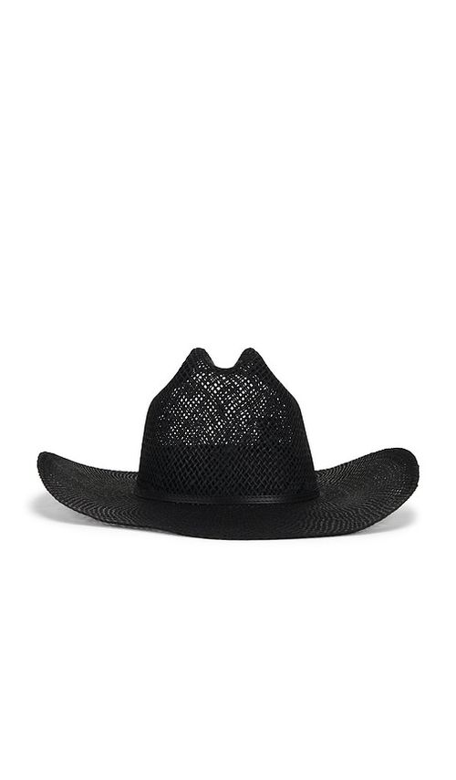 Janessa Leone Aiden Cowboy Hat in Black - Black. L also in