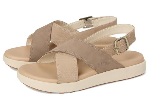 KEEN Women's Elle Luxe Cross Strap Cute Comfortable Leather Sandals