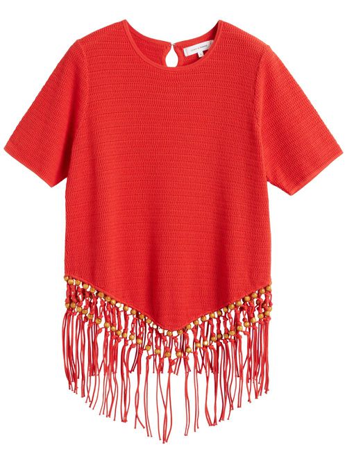 Chinti & Parker beaded blouse - Orange