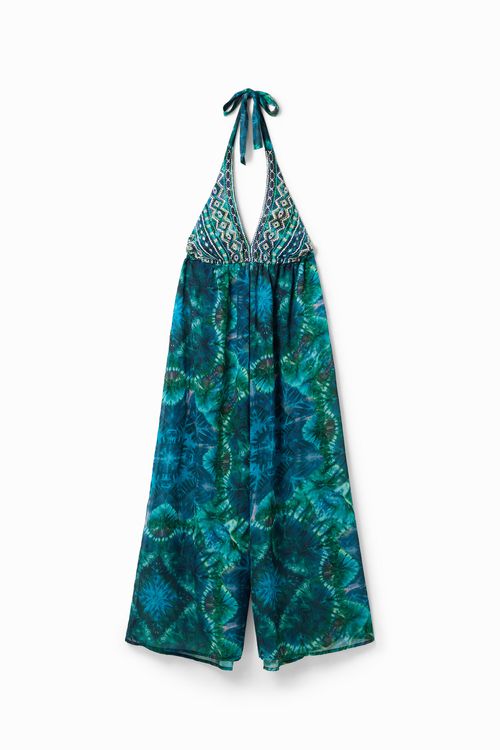 Long arty tie-dye dress