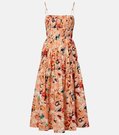 Vidri floral cotton poplin maxi dress