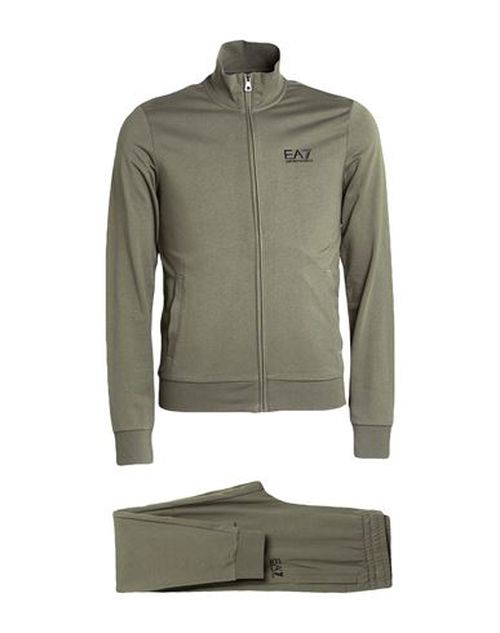 Man Tracksuit Military green Size XS Cotton, Elastane