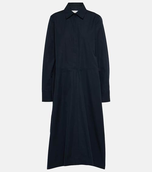 Jil Sander Gathered cotton poplin shirt dress