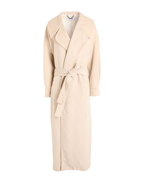 Woman Coat Beige Size 6 Polyester, Viscose