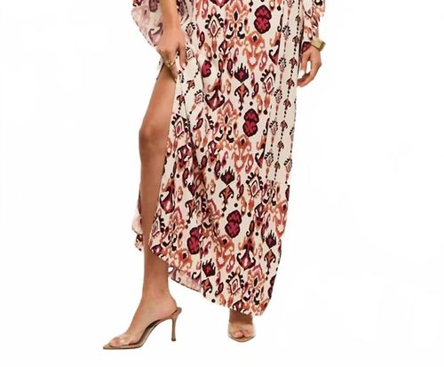 Athena Maxi Dress In Mystic Ikat Biscotti
