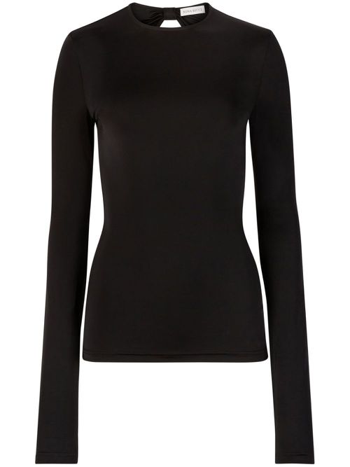Round open back top - Black