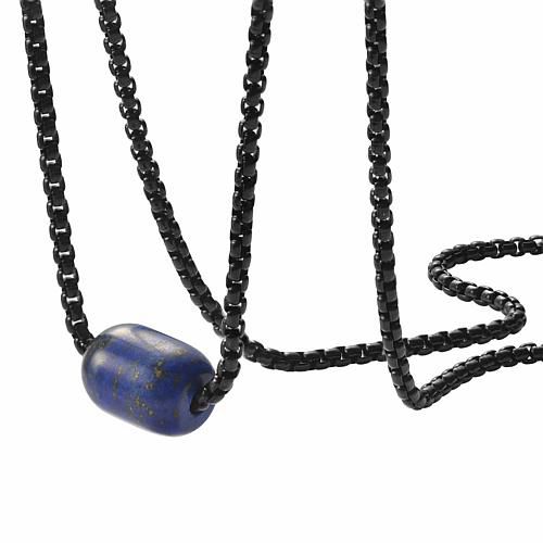 Bead Pendant with Rolo Chain Necklace