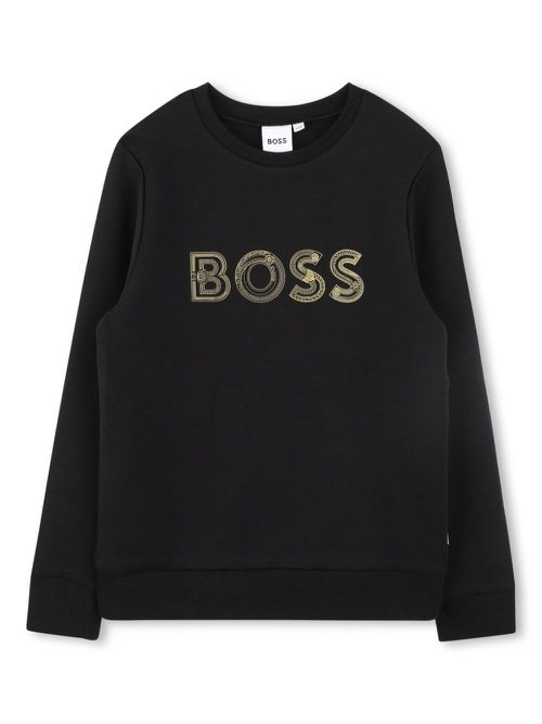 Logo-embroidered sweatshirt - Black
