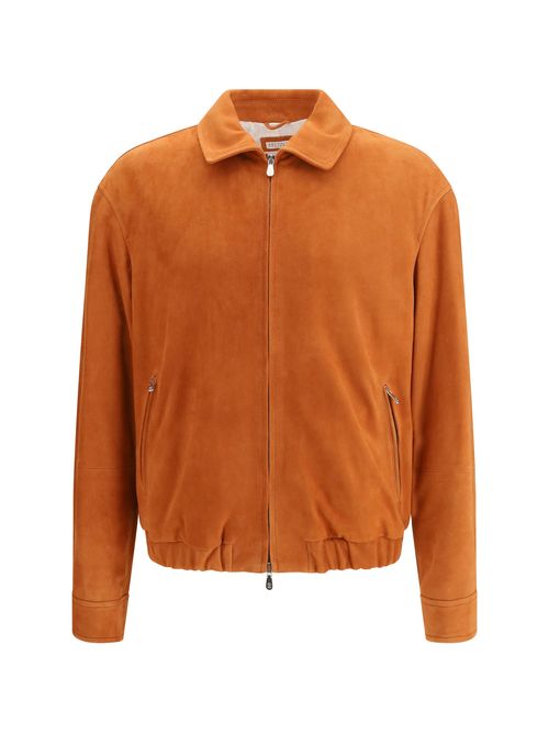 Calf Leather Jacket — Orange