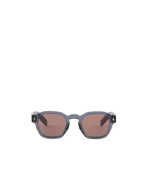 Sunglasses with iconic metal plaque