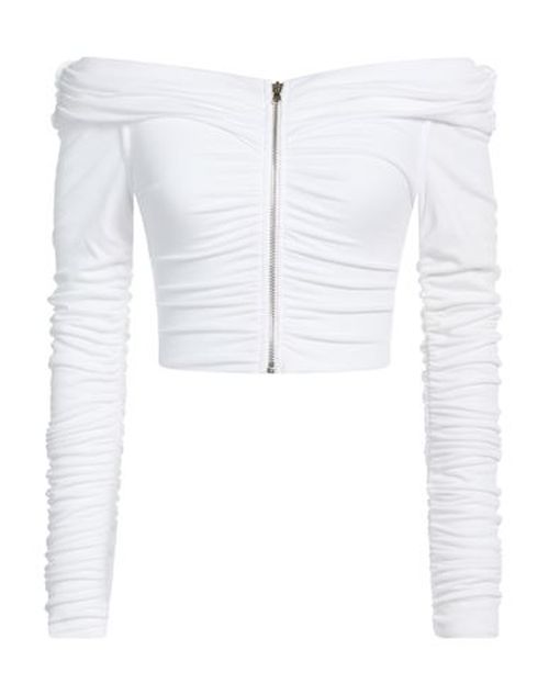 Woman Top White Size M Tencel, Elastane