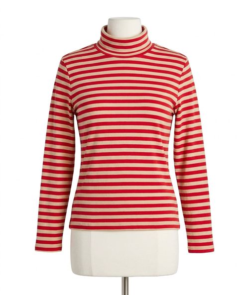 Women's Feather Cloud Layering Turtleneck Top In Peppermint Sand