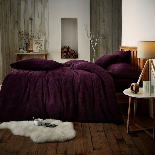 Luxury Teddy Plain Duvet Cover and Pillowcase Set