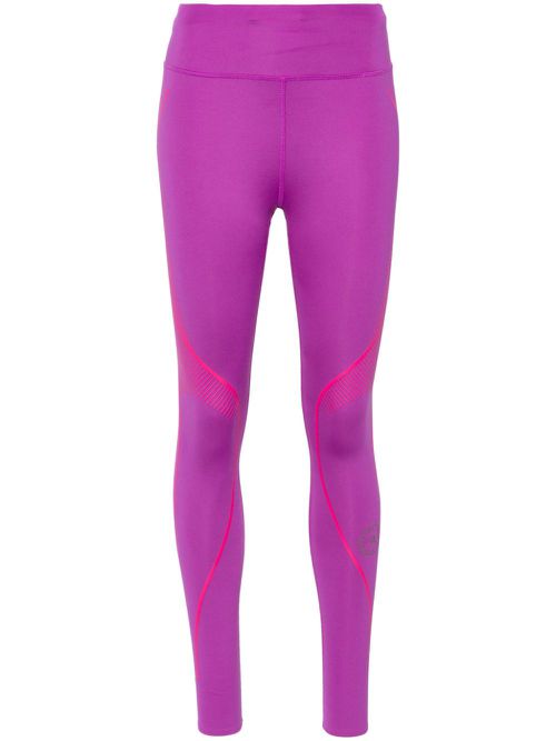 Drawstring cropped leggings - Purple
