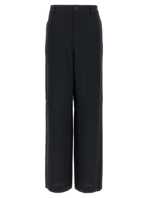 Acetate Blend Trousers — Black