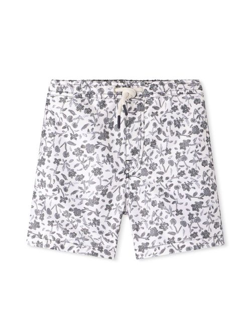 Ariel floral-print swim shorts - White