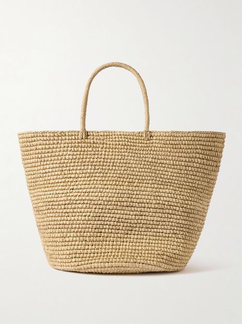 Large Straw Tote - Brown