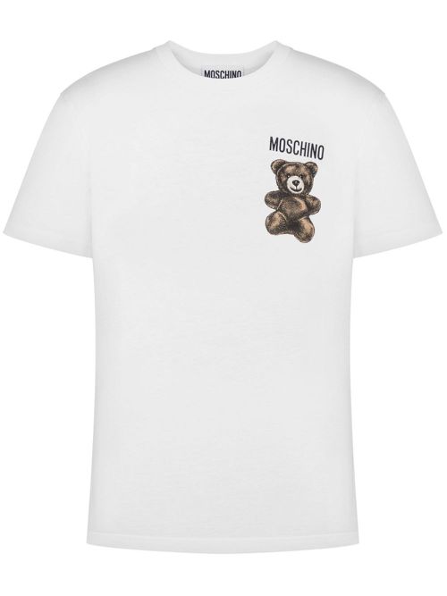 Teddy bear-print T-shirt - White