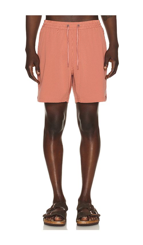 Marine Layer 6 Lined Sport & Swim Short in Red. - S also in M, L, XL/1X