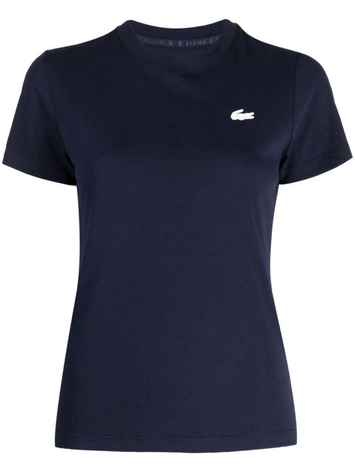 Logo-embroidered cotton T-shirt - Blue