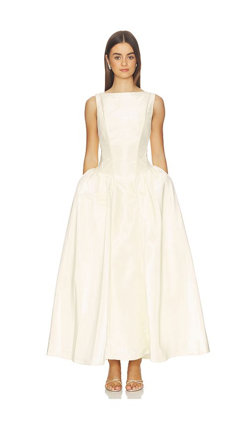 Kate Barton Clarissa Liquid Midi Dress in Lemon. 2. Also